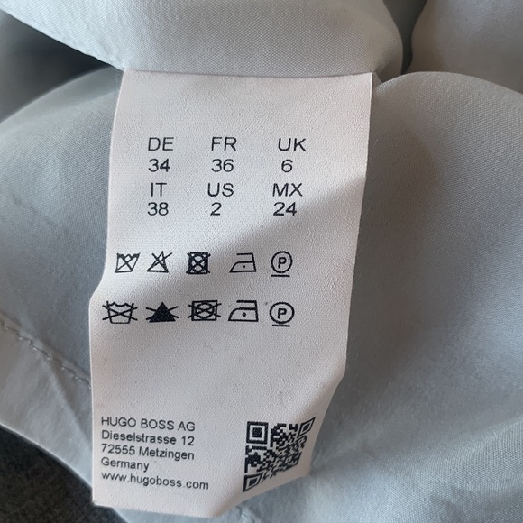 HUGO BOSS Deshina Gray Sheath Virgin Wool Career Business Dress Size 2 - Picture 9 of 12